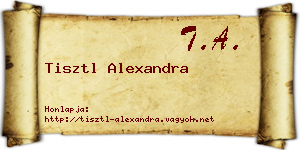 Tisztl Alexandra névjegykártya